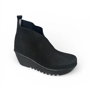 Bernie Mev Women's Maile Black Ankle Boots Slip-On Booties EU 39 Comfort Wedge